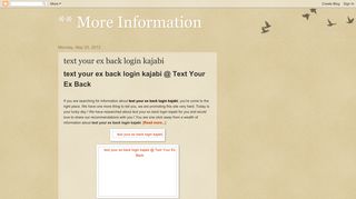## text your ex back login kajabi - More Information