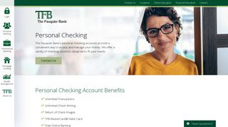 Free Checking Accounts | The Fauquier Bank - Northern Virginia