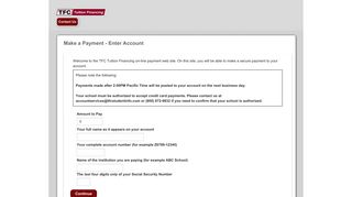Make a Payment - TFC Credit Corporation