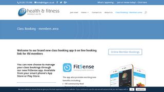 Class Booking - Members area - tfd gym