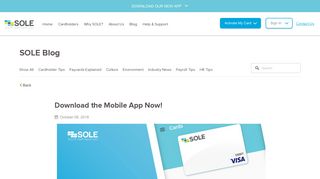 Download the Mobile App Now! — SOLE Financial
