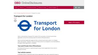 Transport for London (TFL) - Online Disclosures