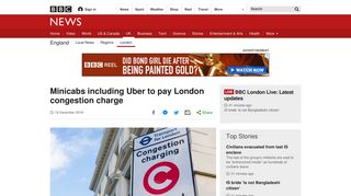 Minicabs including Uber to pay London congestion charge - BBC News