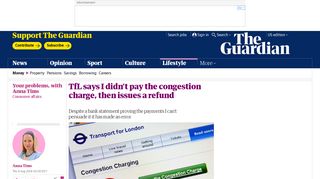 TfL says I didn't pay the congestion charge, then issues a refund ...