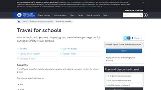 Travel for schools - Transport for London - TfL