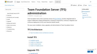 Team Foundation Server (TFS) administration - Azure ... - Microsoft Docs
