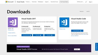 Downloads | IDE, Code, & Team Foundation Server | Visual Studio