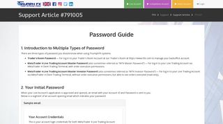Password Guide - TriumphFX
