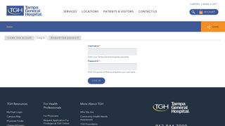 Account Login Page | Tampa General Hospital