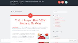 tgi bingo games – Bingo Scope UK – Helps Players Compare Bingo ...