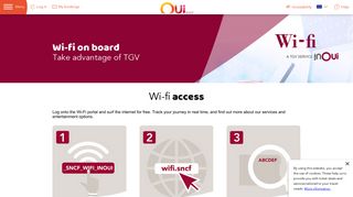 Enjoy wifi onboard the TGV - OUI.sncf