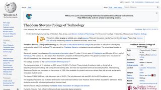Thaddeus Stevens College of Technology - Wikipedia