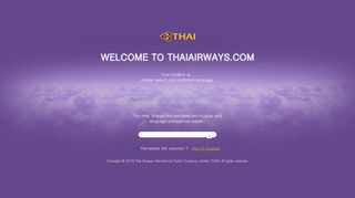 Welcome | THAI AIRWAYS