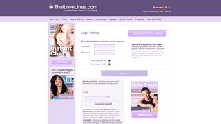 ThaiLoveLines - Login to Thailand's No. 1 Dating site