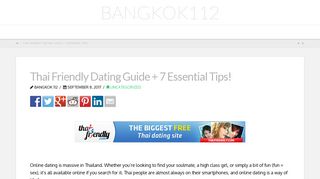 Thai Friendly Dating Guide + 7 Essential Tips! - Bangkok112