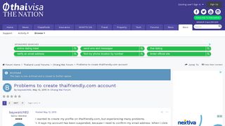 Problems to create thaifriendly.com account - Chiang Mai Forum ...