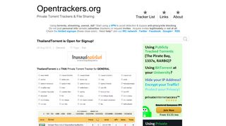 ThailandTorrent is Open for Signup! - Private Torrent Trackers & File ...