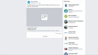 Thames Water - Not able to log in to your account online?... | Facebook