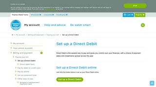 Set up a Direct Debit - Paying your bill - Thames Water