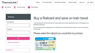Railcards now available online - Thameslink