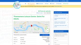 Thamesmere Leisure Centre: Swim For Adults - Activities | Greenwich ...