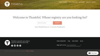 Find a Registry | Thankful Registry