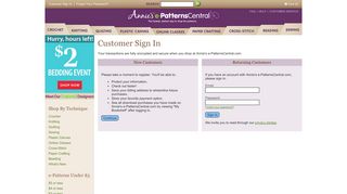 Customer Sign In - e-Patterns Central