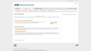 AT&T Universal Card: ThankYou Rewards Network