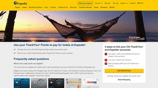 Use Citi ThankYou® Points on Expedia.com for hotels