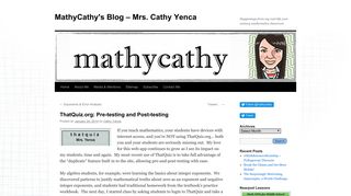 ThatQuiz.org: Pre-testing and Post-testing | MathyCathy's Blog – Mrs ...