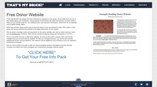 Free Donor Website Designing | That's My Brick