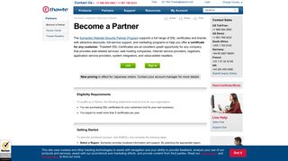 Become a Thawte Partner Digital Certificate Partner Programs - Thawte