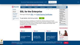 Buy SSL Certificates for the Enterprise Now | Thawte