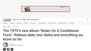 New The 1975 album 'Notes On A Conditional Form' – everything ...