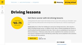 Driving Lessons - Learn To Drive With AA Driving School | AA New ...