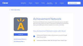 Achievement Network - Clever application gallery | Clever