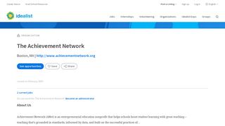 The Achievement Network - Idealist