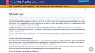 Advocate Login - CVLN