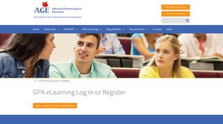 GPA eLearning Log In or Register – AGE