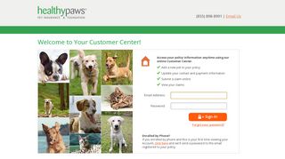 Healthy Paws Pet Insurance | My Account Login