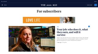 For subscribers | The Age