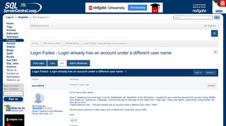 Login Failed - Login already has an account under a different user ...