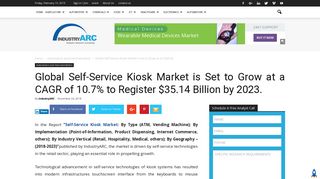 Global Self-Service Kiosk Market is Set to Grow at a CAGR of 10.7% to ...