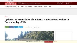 The Art Institute of California — Sacramento to close in December ...