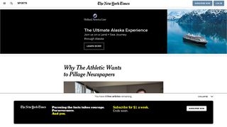 Why The Athletic Wants to Pillage Newspapers - The New York Times