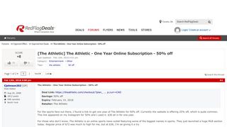 [The Athletic] The Athletic - One Year Online Subscription - 50 ...