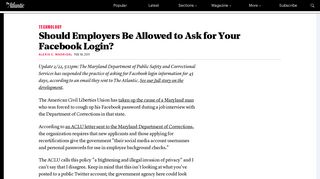 Should Employers Be Allowed to Ask for Your Facebook Login? - The ...