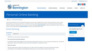 Personal Online Banking | Bank of Bennington