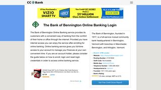 The Bank of Bennington Online Banking Login - CC Bank