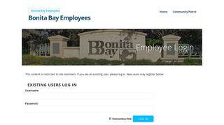 Employee Login – Bonita Bay Employees